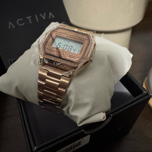 Activa Vintage X Invicta Women\'s Digital Watch - 37mm, Rose Gold (ACW1474-001)